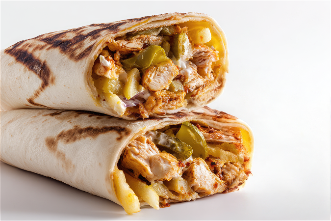 Grilled chicken wrap + 1 Gratis
