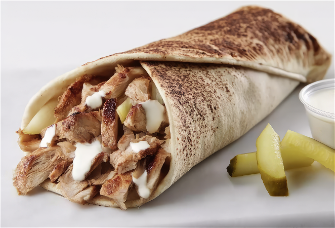 Uno's special shawarma wrap 