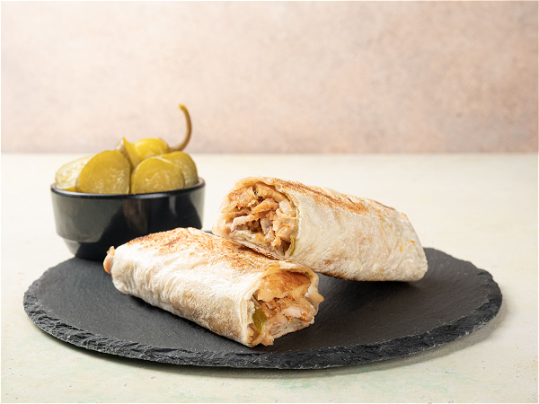 Uno's special shawarma wrap groot