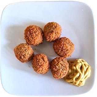 Vegan Bitterballen (6 stuks) met Mosterd