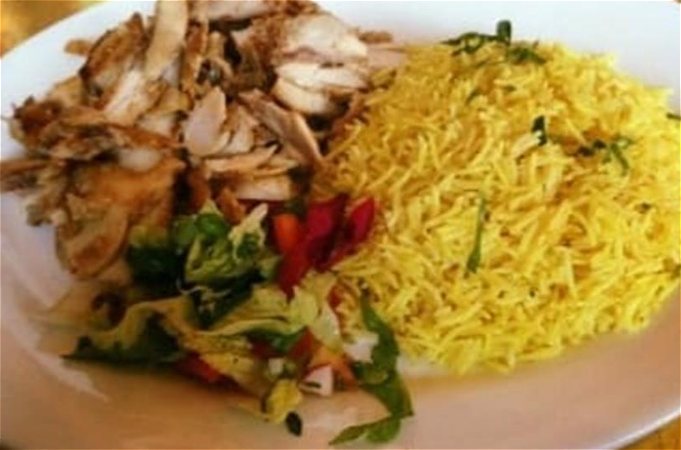 Rijst met shoarma of döner