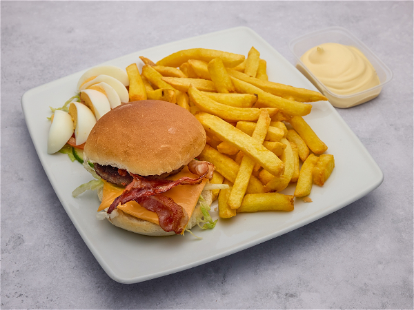 Bacon cheeseburger menu
