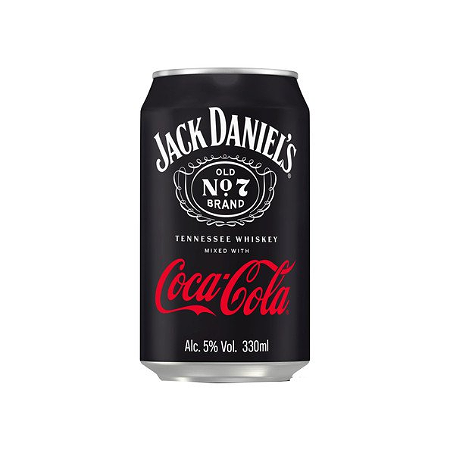 10x Jack Daniels Whiskey-Cola Cola blik