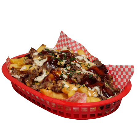 Loaded fries minced meat 