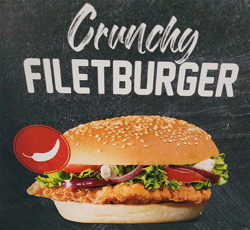 Crunchy chickenburger hot