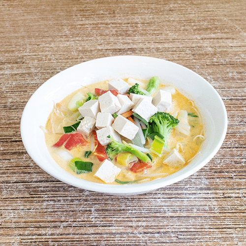 Vegetarische soep met tofu
