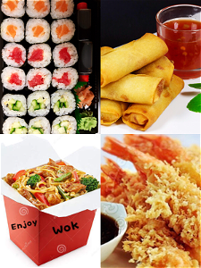Maandmenu Mei voor 2 personen Sushi mix 14 stuks (6 maki zalm , 4 out maki zalm , 2 nigiri zalm, 2 nigiri tonijn )