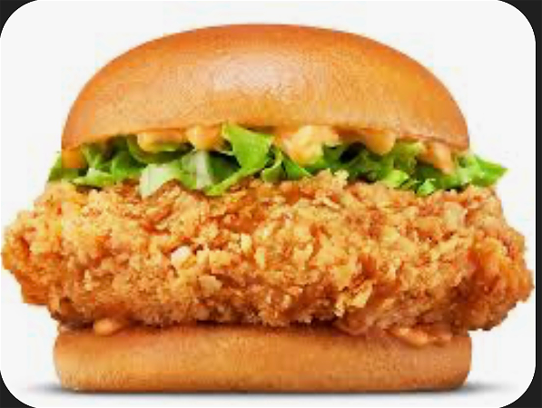 Spicy zinger cheeseburger