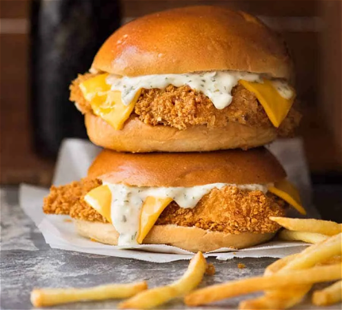Fish cheese filet burger 