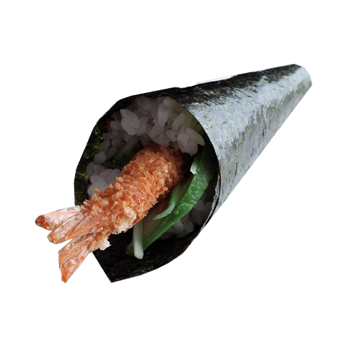 Ebi fried temaki