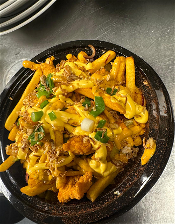 Loaded fries crispy chicken cheese