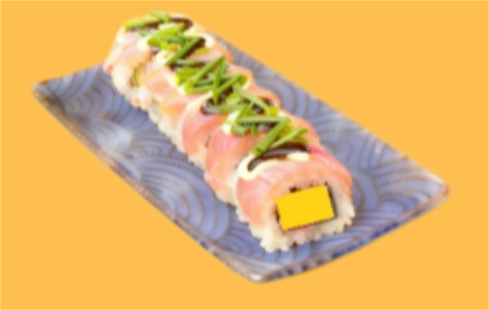 Flaming Salmon Tempura Ebi roll