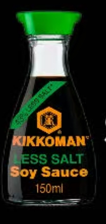 Kikkoman soy sauce less salt
