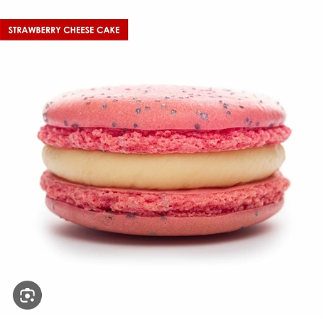 Dutch home macarons aardbei cheescake 