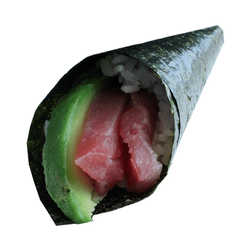 Avocado tuna temaki