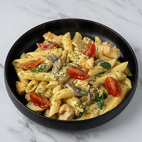 Pasta chicken caprese