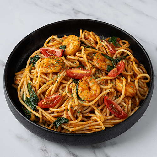 Pasta scampi pomodoro