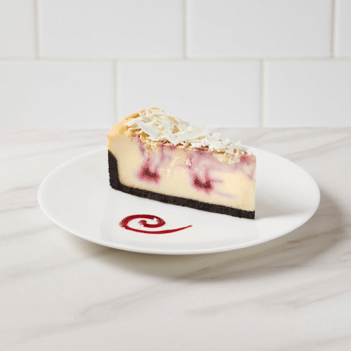 White chocolate raspberry cheesecake