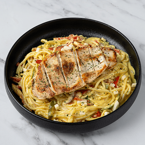 Creamy cajun grilled chicken pasta