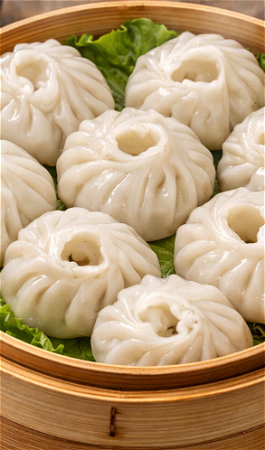 Dim sum steamed truffel dumpling