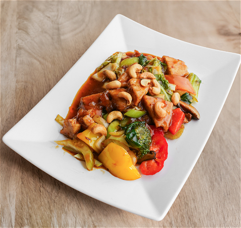 “KUNG PAO” Tofu (licht pikant met groenten)