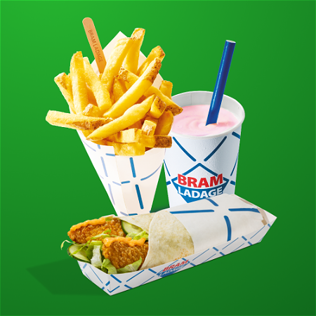 Kipfiletwrap menu met shake