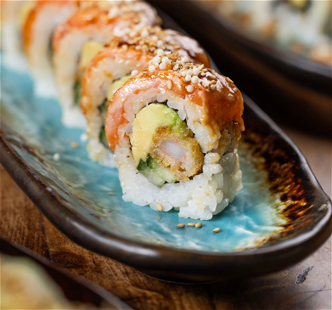 Truffled Flamed Salmon Roll